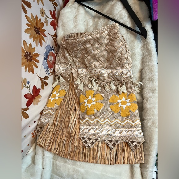 Disney Authentic Girls 8 Moana Polynesian Costume Dress Up WDW DLR Aulani Skirt - Picture 8 of 8